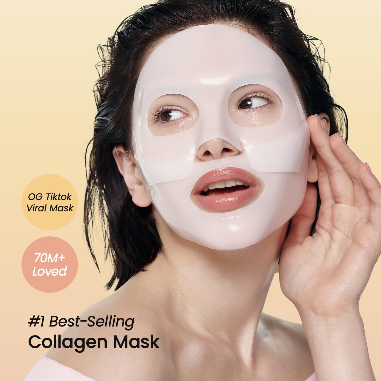 BIODANCE Bio-Collagen Real Deep Hydrogel Mask – Moisturizing Overnight Facial Mask (4 Sheets, 1.19 oz Each)